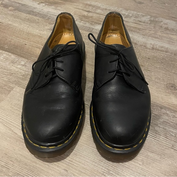Dr. Martens Shoes - Dr. Marten’s Vintage 90’s 1461 Made in England 3 Eye Oxford Black Leather Shoes